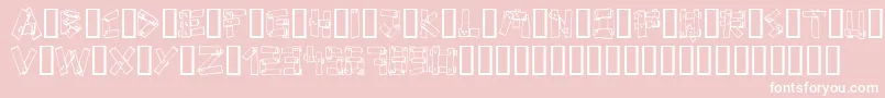 Planks Font – White Fonts on Pink Background