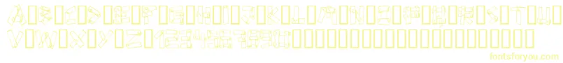 Planks Font – Yellow Fonts on White Background