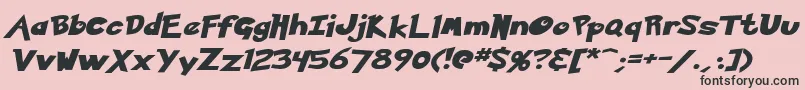 KetchumItalic Font – Black Fonts on Pink Background