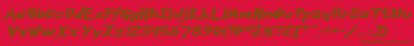 KetchumItalic Font – Brown Fonts on Red Background