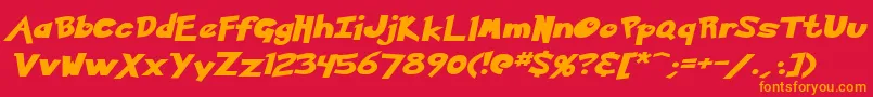 KetchumItalic Font – Orange Fonts on Red Background