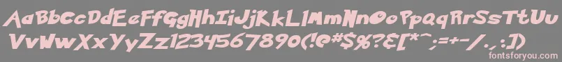 Weitere Informationen zur KetchumItalic-Schriftart KetchumItalic-Schriftart – Rosa Schriften auf grauem Hintergrund