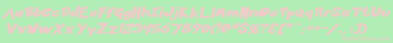 KetchumItalic Font – Pink Fonts on Green Background