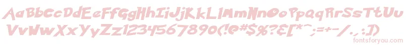 Fonte KetchumItalic – fontes rosa em um fundo branco