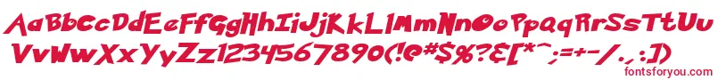 Czcionka KetchumItalic – czerwone czcionki