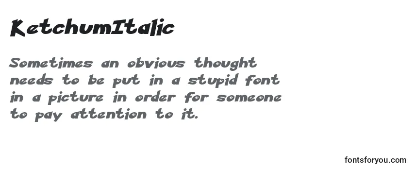 Review of the KetchumItalic Font