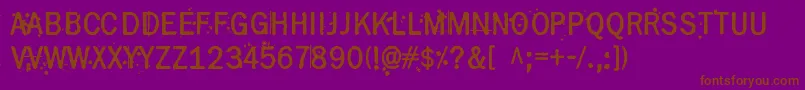 GrasshopperZ Font – Brown Fonts on Purple Background