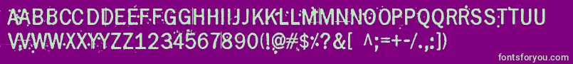 GrasshopperZ Font – Green Fonts on Purple Background