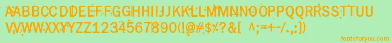GrasshopperZ Font – Orange Fonts on Green Background