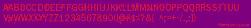 GrasshopperZ Font – Red Fonts on Purple Background