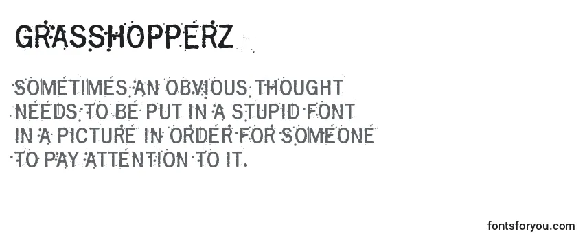 Review of the GrasshopperZ (39333) Font