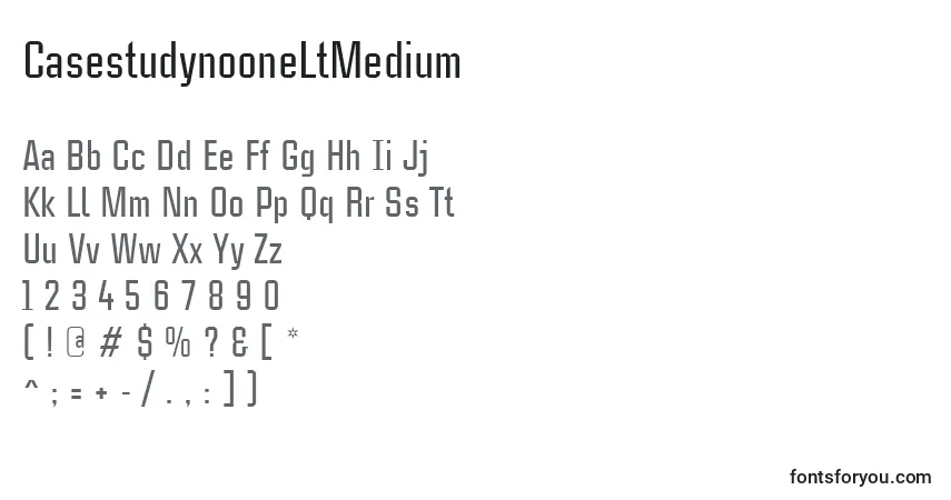 Czcionka CasestudynooneLtMedium – alfabet, cyfry, specjalne znaki