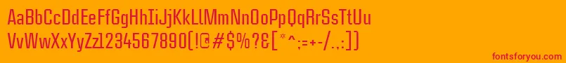 CasestudynooneLtMedium Font – Red Fonts on Orange Background
