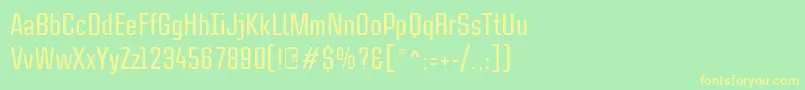 CasestudynooneLtMedium Font – Yellow Fonts on Green Background
