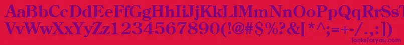 CenturyBold Font – Purple Fonts on Red Background