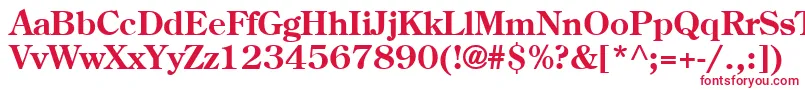 フォントCenturyBold – 白い背景に赤い文字