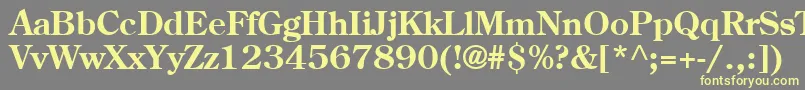 CenturyBold-Schriftart – Gelbe Schriften auf grauem Hintergrund
