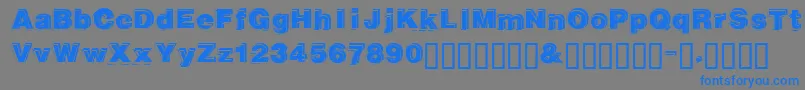 Gautsmotellowerleft Font – Blue Fonts on Gray Background