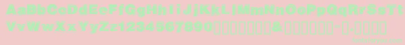 Gautsmotellowerleft Font – Green Fonts on Pink Background