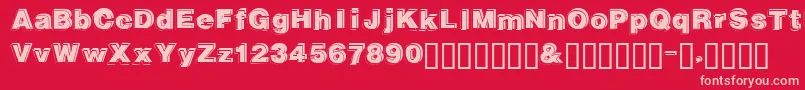 Gautsmotellowerleft Font – Pink Fonts on Red Background