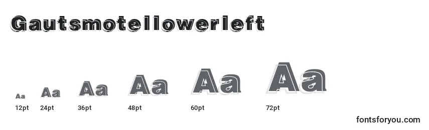 Gautsmotellowerleft Font Sizes