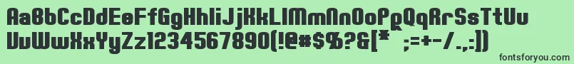 フォントErteBold – 緑の背景に黒い文字