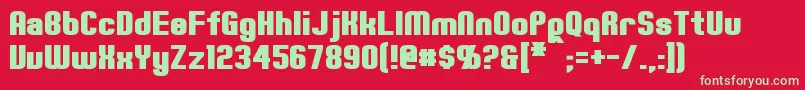 ErteBold Font – Green Fonts on Red Background