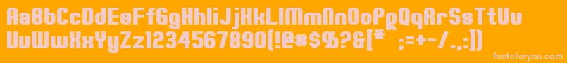 ErteBold Font – Pink Fonts on Orange Background