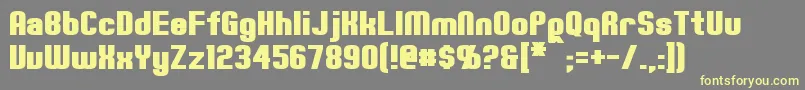 ErteBold-fontti – keltaiset fontit harmaalla taustalla