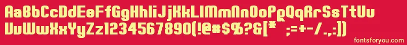 ErteBold Font – Yellow Fonts on Red Background