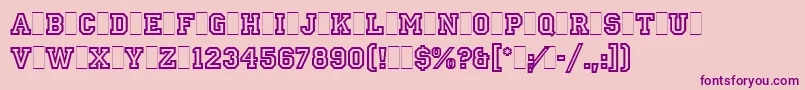 PrincetownLetPlain.1.0 Font – Purple Fonts on Pink Background