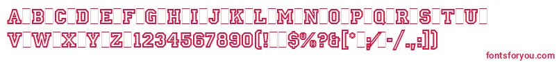 PrincetownLetPlain.1.0 Font – Red Fonts on White Background