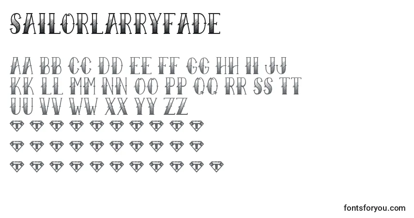 Schriftart SailorLarryFade – Alphabet, Zahlen, spezielle Symbole