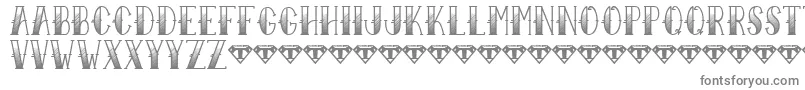 SailorLarryFade-fontti – harmaat kirjasimet valkoisella taustalla