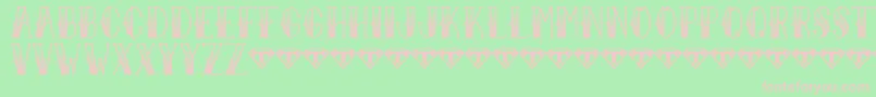 SailorLarryFade-Schriftart – Rosa Schriften auf grünem Hintergrund