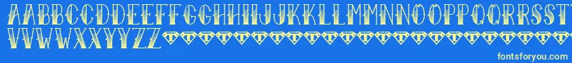 SailorLarryFade Font – Yellow Fonts on Blue Background