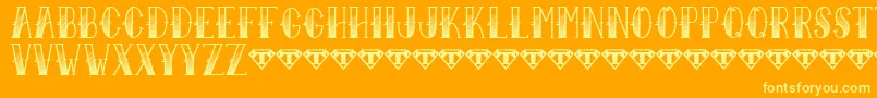 SailorLarryFade Font – Yellow Fonts on Orange Background