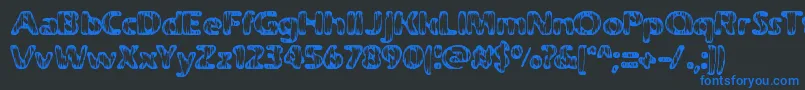 Weatherd-fontti – siniset fontit mustalla taustalla