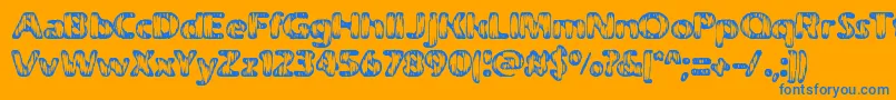 Weatherd Font – Blue Fonts on Orange Background