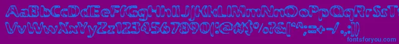 Weatherd Font – Blue Fonts on Purple Background