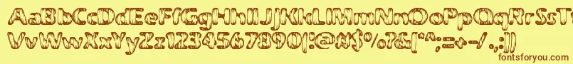 Weatherd Font – Brown Fonts on Yellow Background