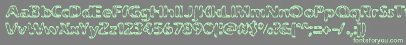 Weatherd Font – Green Fonts on Gray Background