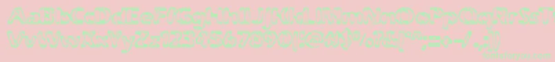 Weatherd Font – Green Fonts on Pink Background