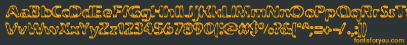 Weatherd Font – Orange Fonts on Black Background