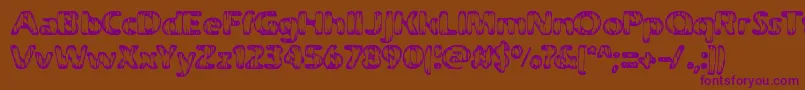 Шрифт Weatherd – фиолетовые шрифты на коричневом фоне
