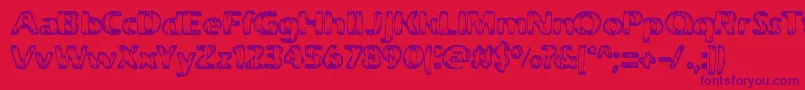 Weatherd Font – Purple Fonts on Red Background