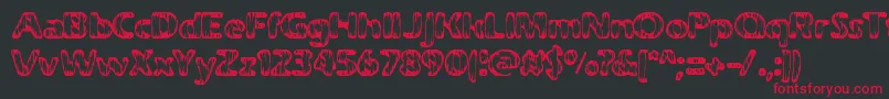 Weatherd Font – Red Fonts on Black Background