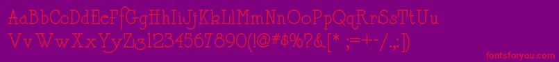 Daffadowndillynf Font – Red Fonts on Purple Background