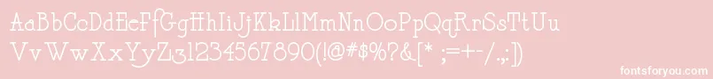 Daffadowndillynf Font – White Fonts on Pink Background