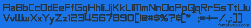 Шрифт LabeoufBold – чёрные шрифты на синем фоне